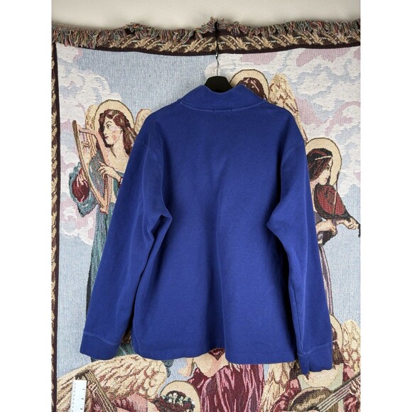 POLO Ralph Lauren Men's XXL 2XL Royal Blue Estate Rib Quarter Zip Pullover - Picture 8 of 9